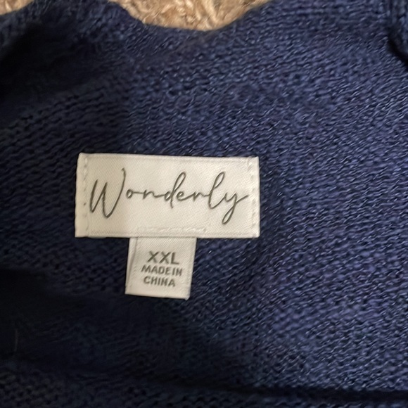 Wonderly lightweight navy sweater. XXL new with no tags - Picture 2 of 3